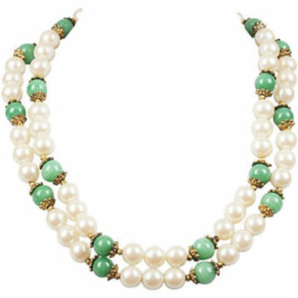 Mimi Di N Faux-Pearl & Jade Necklace